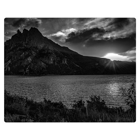 Nahuel huapi lake and andes range mountains landscape, bariloche, argentina Premium Plush Fleece Blanket (Medium) from ArtsNow.com 60 x50  Blanket Front