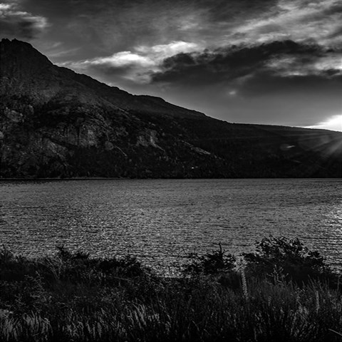 Nahuel huapi lake and andes range mountains landscape, bariloche, argentina 5  x 7  Hardcover Notebook from ArtsNow.com Front Cover