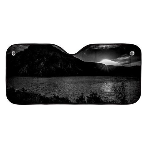 Nahuel huapi lake and andes range mountains landscape, bariloche, argentina Car Windshield Sunshade from ArtsNow.com Front