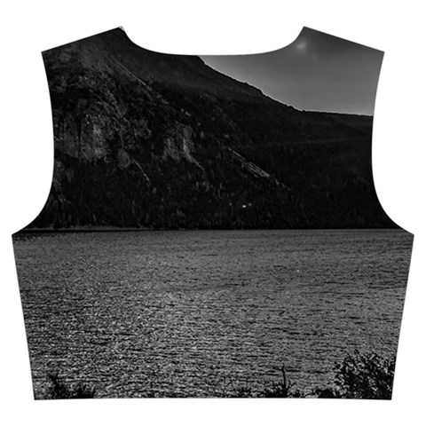 Nahuel huapi lake and andes range mountains landscape, bariloche, argentina Trumpet Sleeve Cropped Top from ArtsNow.com Back