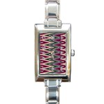 Pattern Zigzag Stripe Design Rectangle Italian Charm Watch