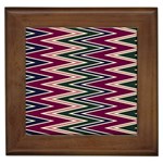 Pattern Zigzag Stripe Design Framed Tile