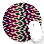 Pattern Zigzag Stripe Design Round Mousepad