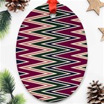 Pattern Zigzag Stripe Design Ornament (Oval)