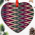 Pattern Zigzag Stripe Design Ornament (Heart)