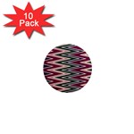 Pattern Zigzag Stripe Design 1  Mini Magnet (10 pack) 