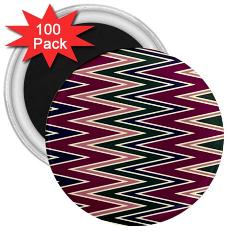 Pattern Zigzag Stripe Design 3  Magnets (100 pack) from ArtsNow.com Front