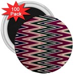 Pattern Zigzag Stripe Design 3  Magnets (100 pack)