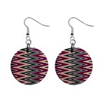 Pattern Zigzag Stripe Design Mini Button Earrings