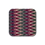 Pattern Zigzag Stripe Design Rubber Coaster (Square)