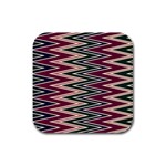 Pattern Zigzag Stripe Design Rubber Square Coaster (4 pack)