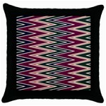 Pattern Zigzag Stripe Design Throw Pillow Case (Black)