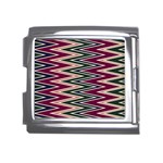 Pattern Zigzag Stripe Design Mega Link Italian Charm (18mm)