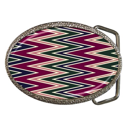 Pattern Zigzag Stripe Design Belt Buckles from ArtsNow.com Front