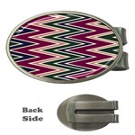 Pattern Zigzag Stripe Design Money Clips (Oval) 