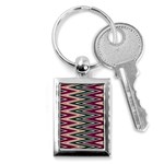 Pattern Zigzag Stripe Design Key Chain (Rectangle)