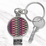 Pattern Zigzag Stripe Design Nail Clippers Key Chain