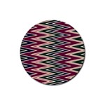 Pattern Zigzag Stripe Design Rubber Round Coaster (4 pack)