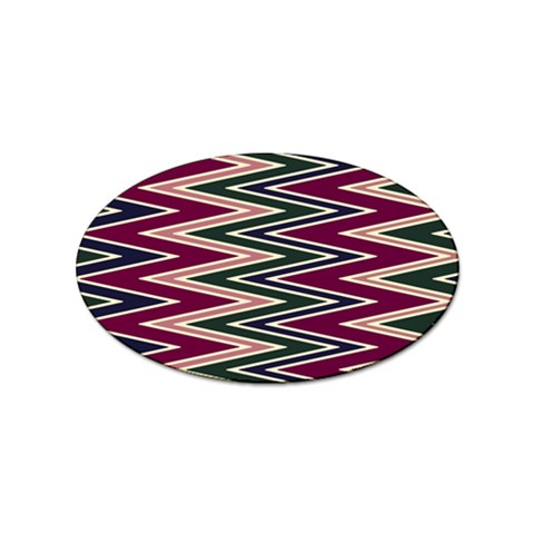 Pattern Zigzag Stripe Design Sticker (Oval) from ArtsNow.com Front