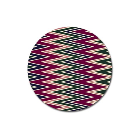 Pattern Zigzag Stripe Design Magnet 3  (Round) from ArtsNow.com Front