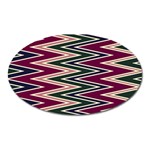 Pattern Zigzag Stripe Design Oval Magnet