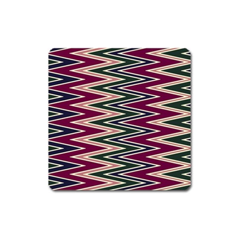 Pattern Zigzag Stripe Design Square Magnet from ArtsNow.com Front