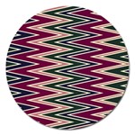 Pattern Zigzag Stripe Design Magnet 5  (Round)