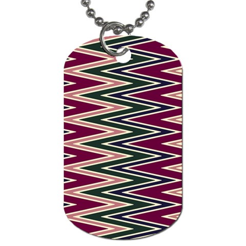 Pattern Zigzag Stripe Design Dog Tag (Two Sides) from ArtsNow.com Front