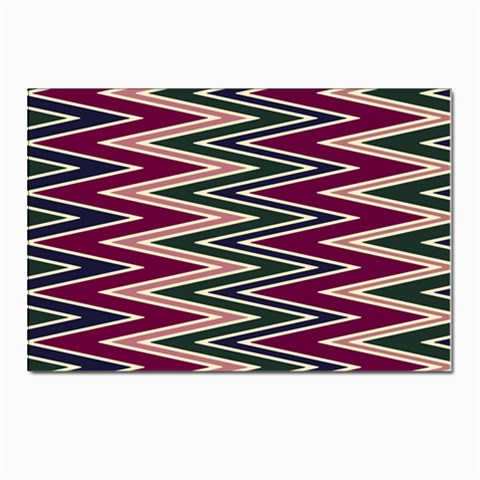 Pattern Zigzag Stripe Design Postcards 5  x 7  (Pkg of 10) from ArtsNow.com Front