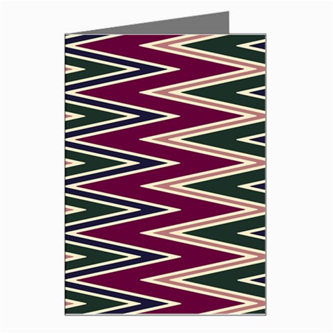 Pattern Zigzag Stripe Design Greeting Card from ArtsNow.com Left