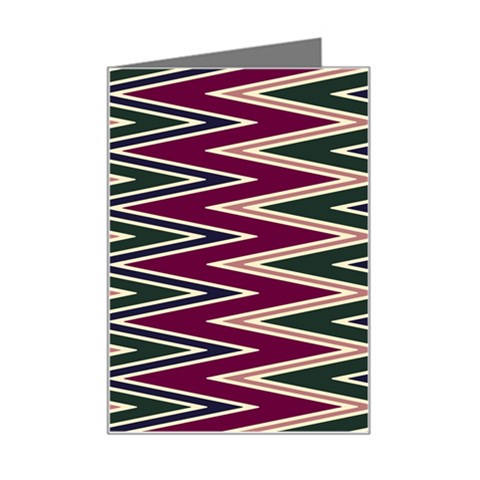 Pattern Zigzag Stripe Design Mini Greeting Card from ArtsNow.com Left