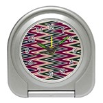 Pattern Zigzag Stripe Design Travel Alarm Clock