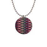 Pattern Zigzag Stripe Design 1  Button Necklace