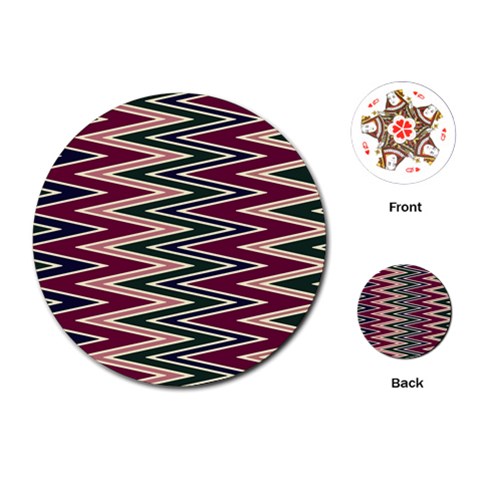 Pattern Zigzag Stripe Design Playing Cards Single Design (Round) from ArtsNow.com Front