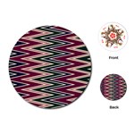 Pattern Zigzag Stripe Design Playing Cards Single Design (Round)