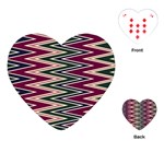 Pattern Zigzag Stripe Design Playing Cards Single Design (Heart)