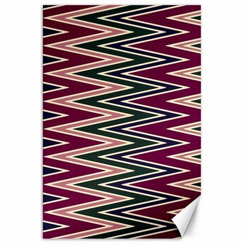 Pattern Zigzag Stripe Design Canvas 20  x 30  from ArtsNow.com 19.62 x28.9  Canvas - 1