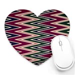 Pattern Zigzag Stripe Design Heart Mousepad