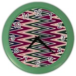 Pattern Zigzag Stripe Design Color Wall Clock