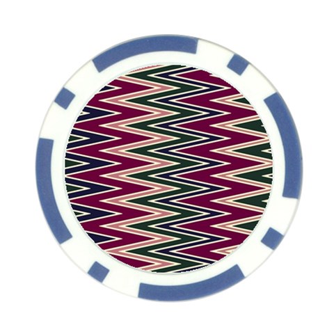 Pattern Zigzag Stripe Design Poker Chip Card Guard from ArtsNow.com Front