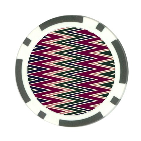 Pattern Zigzag Stripe Design Poker Chip Card Guard from ArtsNow.com Back