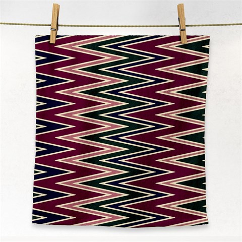 Pattern Zigzag Stripe Design Face Towel from ArtsNow.com Front