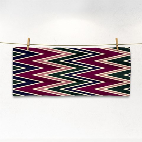 Pattern Zigzag Stripe Design Hand Towel from ArtsNow.com Front