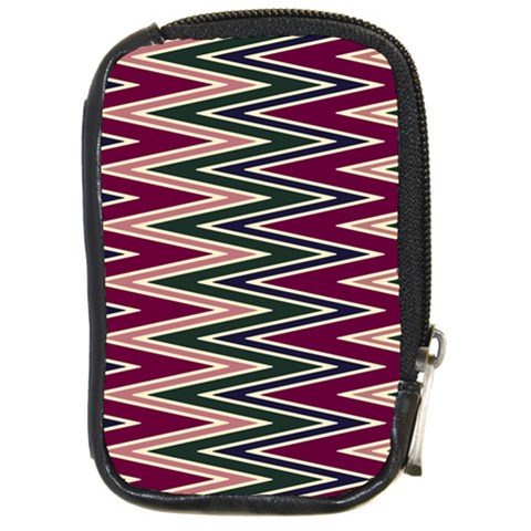 Pattern Zigzag Stripe Design Compact Camera Leather Case from ArtsNow.com Front