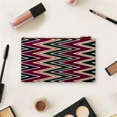 Pattern Zigzag Stripe Design Cosmetic Bag (Small) from ArtsNow.com Back