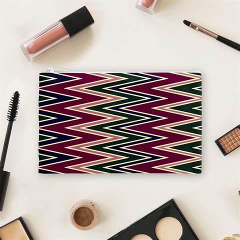 Pattern Zigzag Stripe Design Cosmetic Bag (Medium) from ArtsNow.com Front