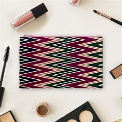 Pattern Zigzag Stripe Design Cosmetic Bag (Medium) from ArtsNow.com Front