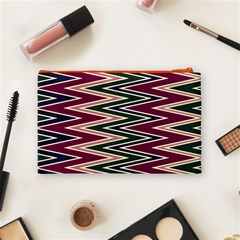 Pattern Zigzag Stripe Design Cosmetic Bag (Medium) from ArtsNow.com Back