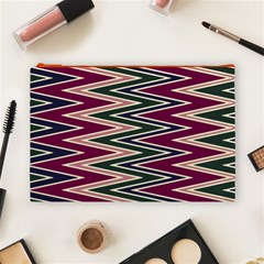 Pattern Zigzag Stripe Design Cosmetic Bag (Large) from ArtsNow.com Front