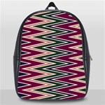 Pattern Zigzag Stripe Design School Bag (Large)